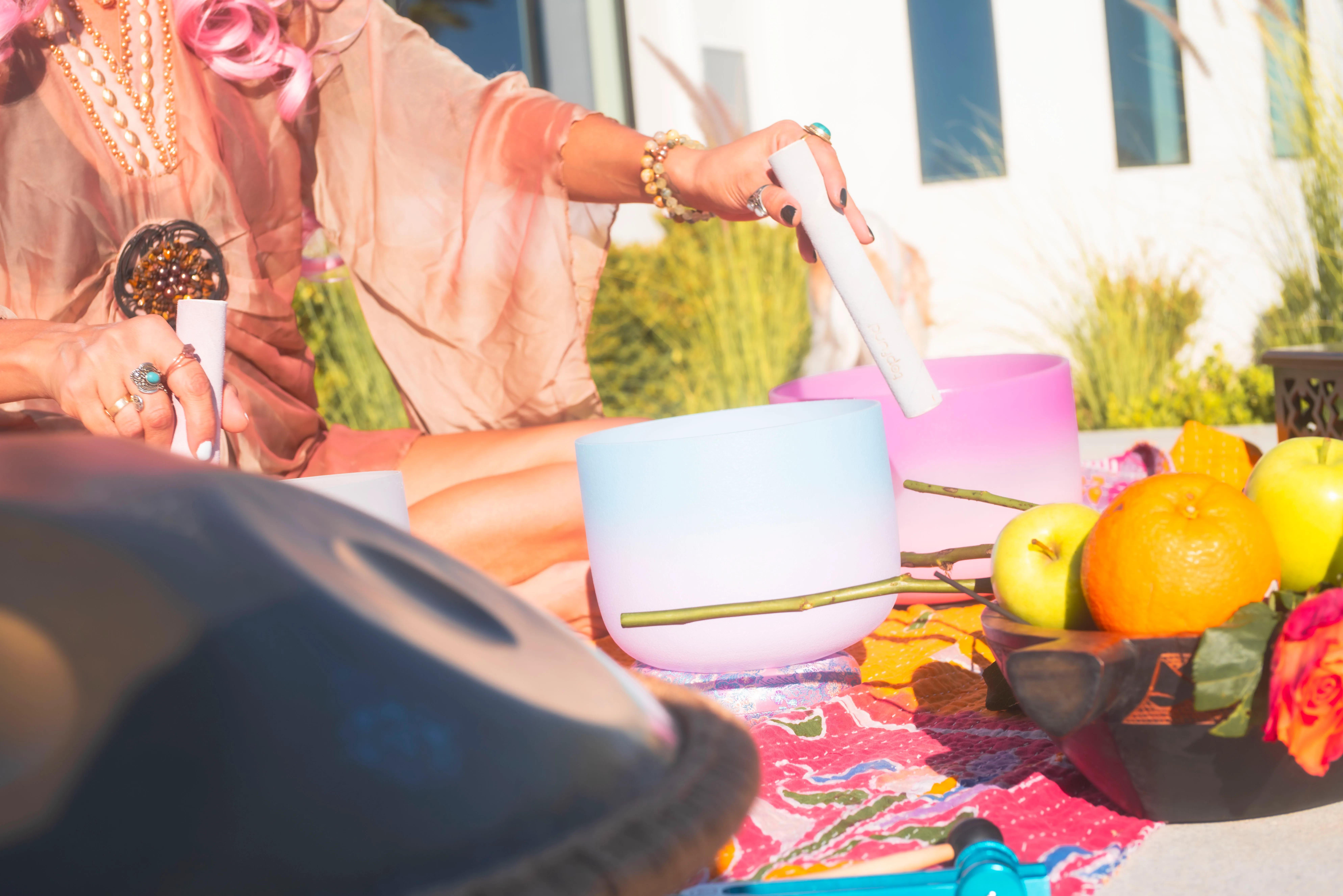 Close up shot of bowls